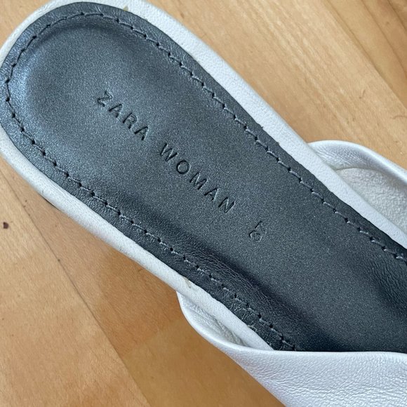 💜 2 for $40 !💜 Zara White Leather Mules - Picture 7 of 7